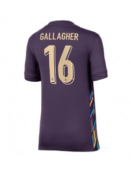 Billige England Conor Gallagher #16 Bortedrakt Dame EM 2024 Kortermet